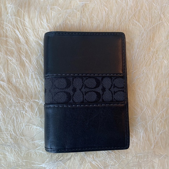 Coach midnight black card case - Picture 1 of 5